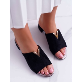 Vinceza Papuci clasici eleganți pentru femei pe bloc Demea negru 2