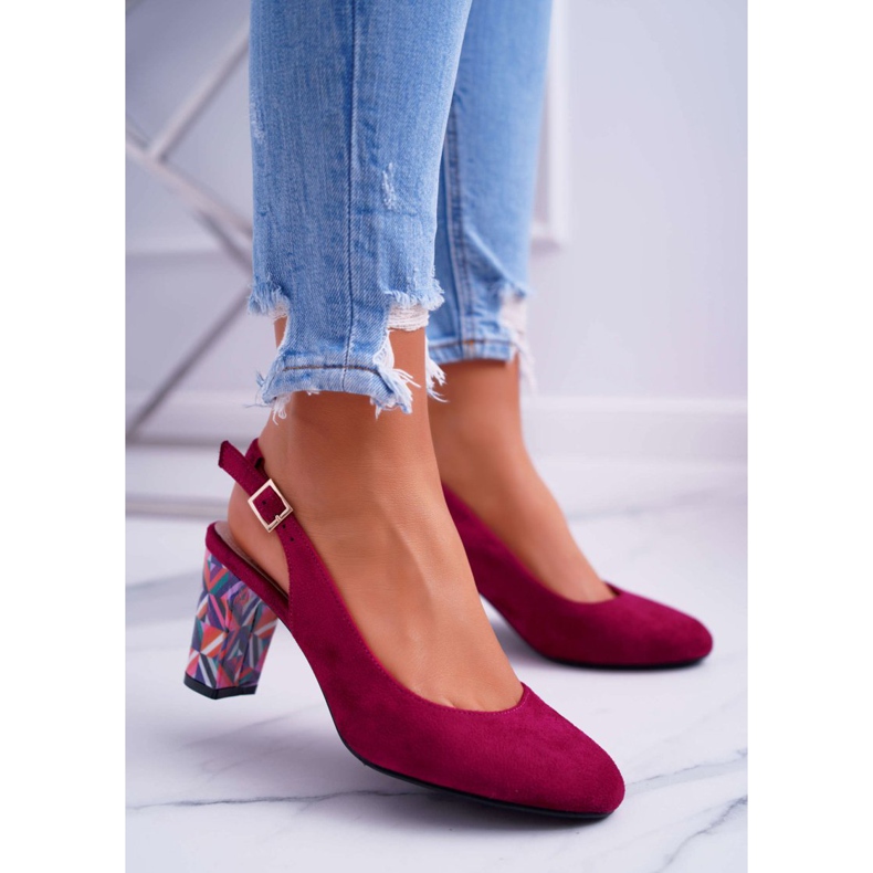 Pompă de damă pe toc Sergio Leone SK788 Fuchsia Lati roz 1