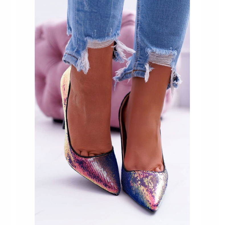 PS1 Stilete de damă irizate cu paiete CrazyStuff negru 2