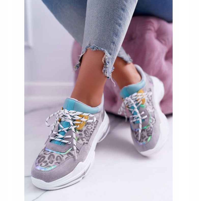 FC1 Încălțăminte sport pentru femei Talpă înaltă Gri Cabana 2