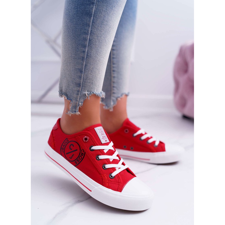 Adidași pentru femei Cross Jeans Roșu DD2R4072 roşu 1