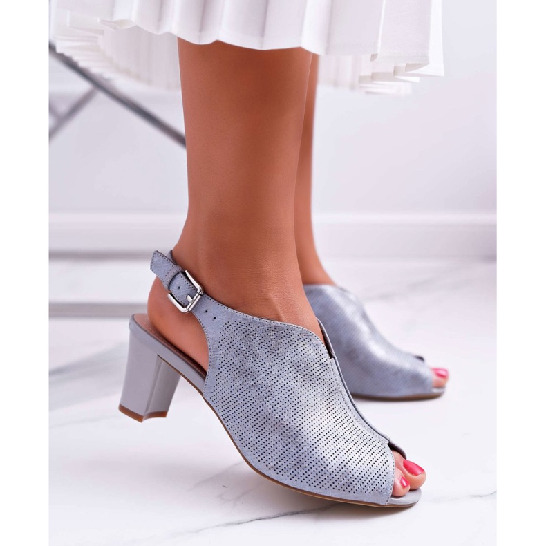 Sandale pentru femei cu toc înalt Sergio Leone SK800 Gri ​​Fanfara 1