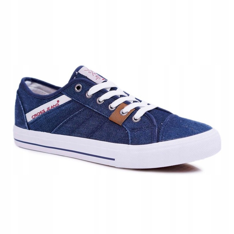 Adidași pentru bărbați Cross Jeans Classic Jeans Blue Navy DD1R4027 albastru marin 1