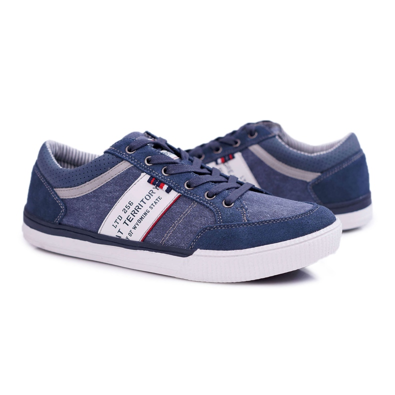 McBraun Pantofi sport bărbați Federico Blue Navy albastru marin 1