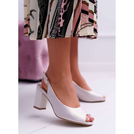 Sandale de damă cu toc înalt Sergio Leone SK765 Bej Pearl Vime 1 Sandale de damă cu toc înalt Sergio Leone SK765 Bej Pearl Vime 1