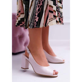 Sandale pentru femei cu toc înalt Sergio Leone SK765 Pink Pearl Vime roz 2