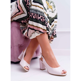 Sandale pentru femei cu toc înalt Sergio Leone SK765 Pink Pearl Vime roz 1