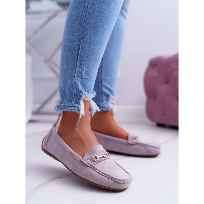 CON Mocasini pentru femei Light Eco-suede Lila Pink Think roz 1