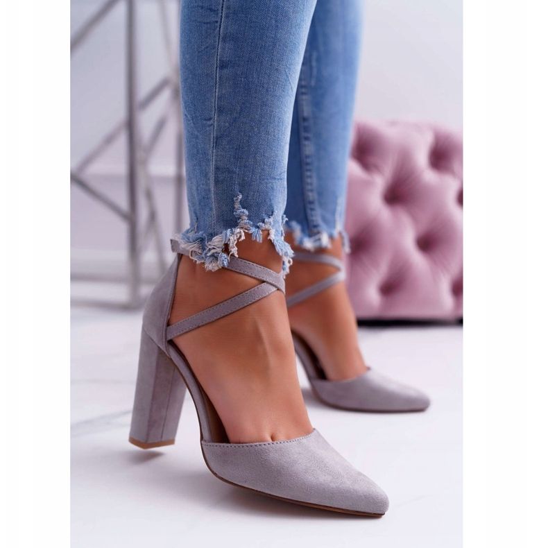 PS1 Pompele de damă pe toc în Spitz Grey High Traffic gri 1