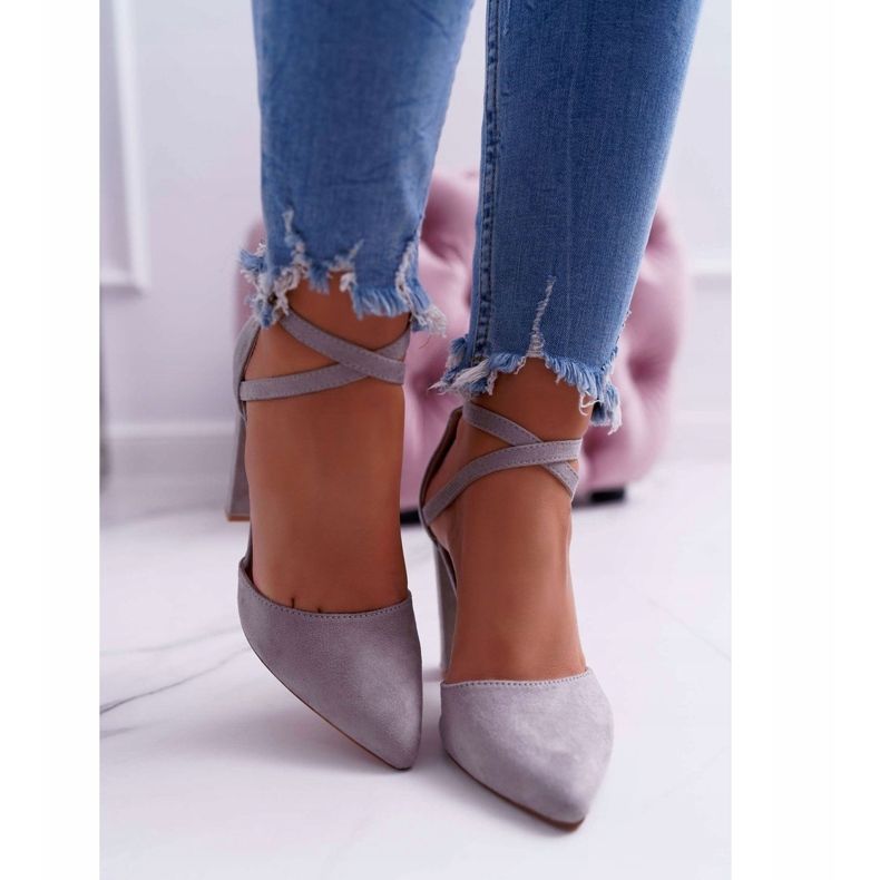 PS1 Pompele de damă pe toc în Spitz Grey High Traffic gri 2