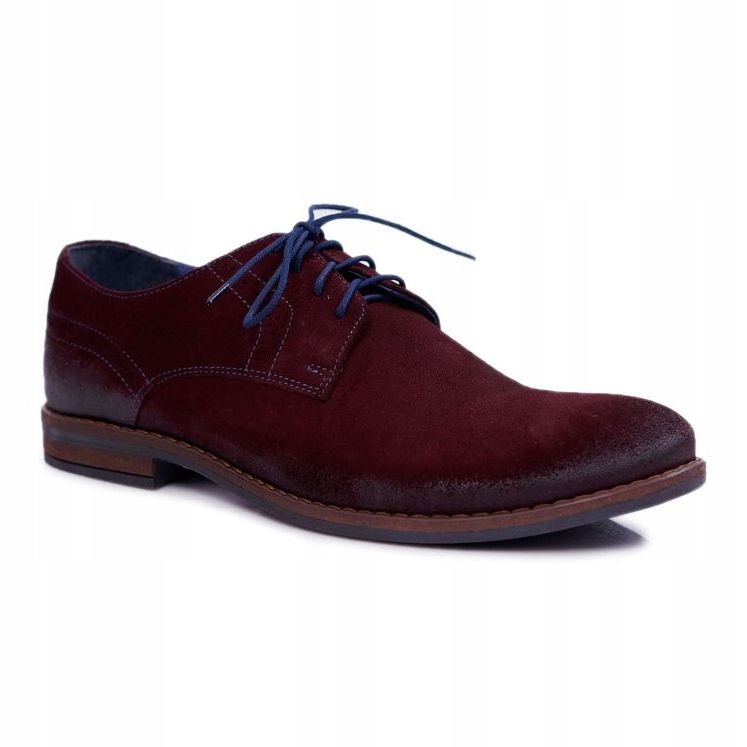 Pantofi bărbați Casual piele Nikopol Burgundy Lajos roșu 1
