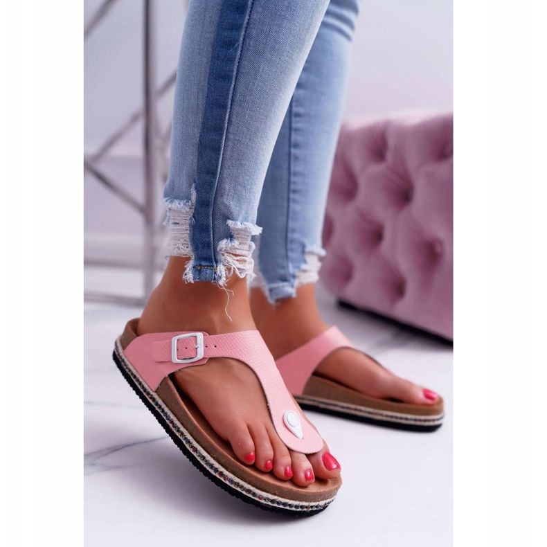 Flip-flops roz pentru femei Big Star DD274133 1