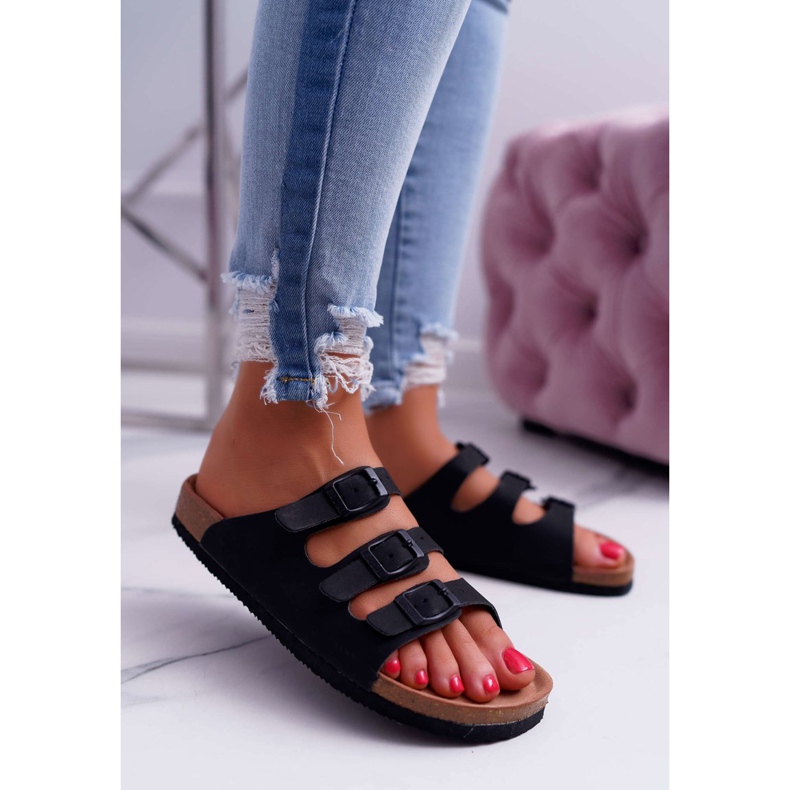 Papuci negri pentru femei Big Star DD274139 negru 1