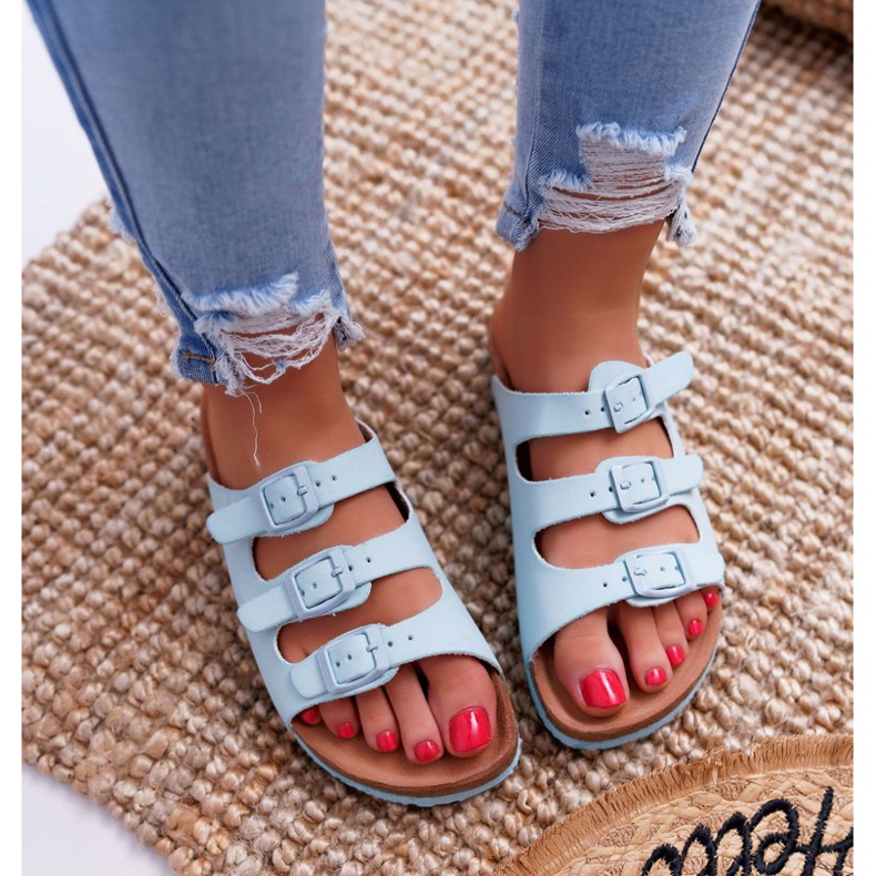 Papuci de damă Albastru deschis Big Star DD274137 2