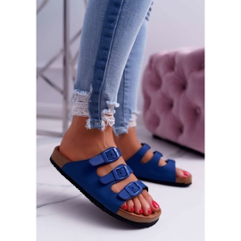 Papuci Blue Navy pentru femei Big Star DD274140 albastru marin 1