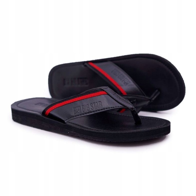 Papuci pentru bărbați Flip-flops Big Star Black DD174678 negru 1