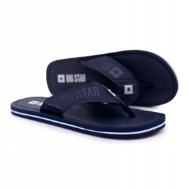Papuci pentru bărbați Flip-flops Big Star Navy Blue DD174676 albastru marin 1