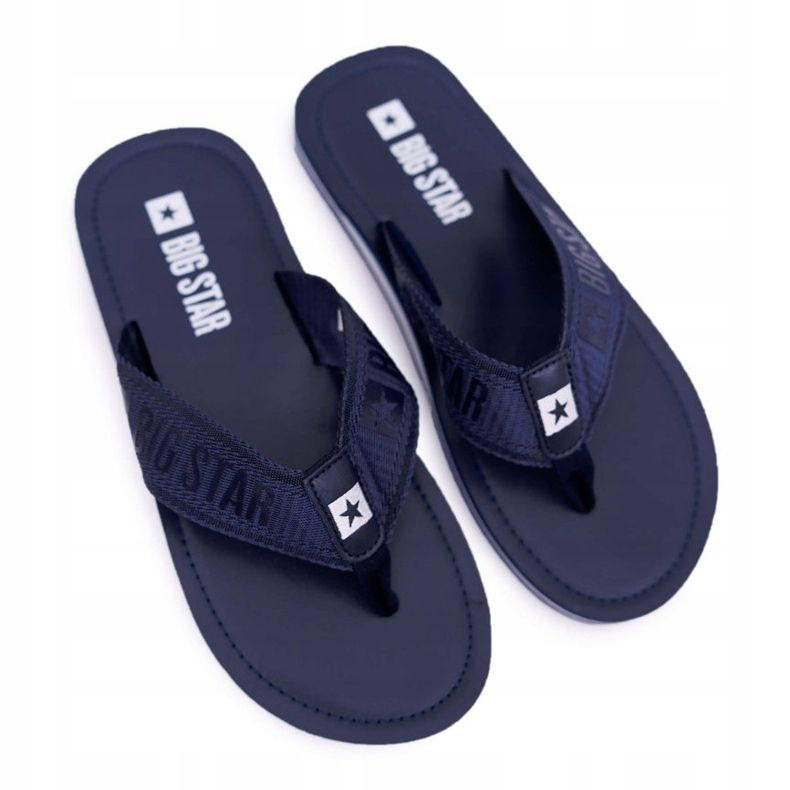 Papuci pentru bărbați Flip-flops Big Star Navy Blue DD174676 albastru marin 2