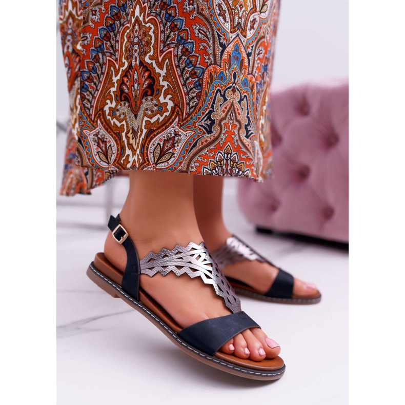 Sandale de damă plate Sergio Leone SK011 Lirielle negru 1