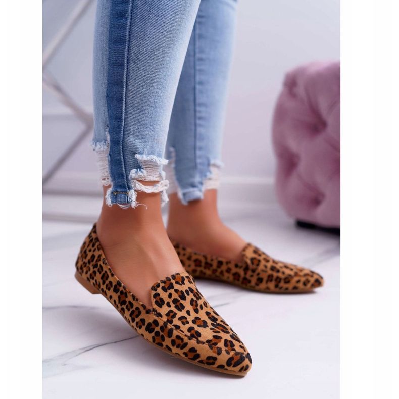 Mocasini de damă Lu Boo Leopard Magnus maro 1