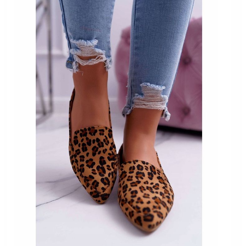 Mocasini de damă Lu Boo Leopard Magnus maro 2