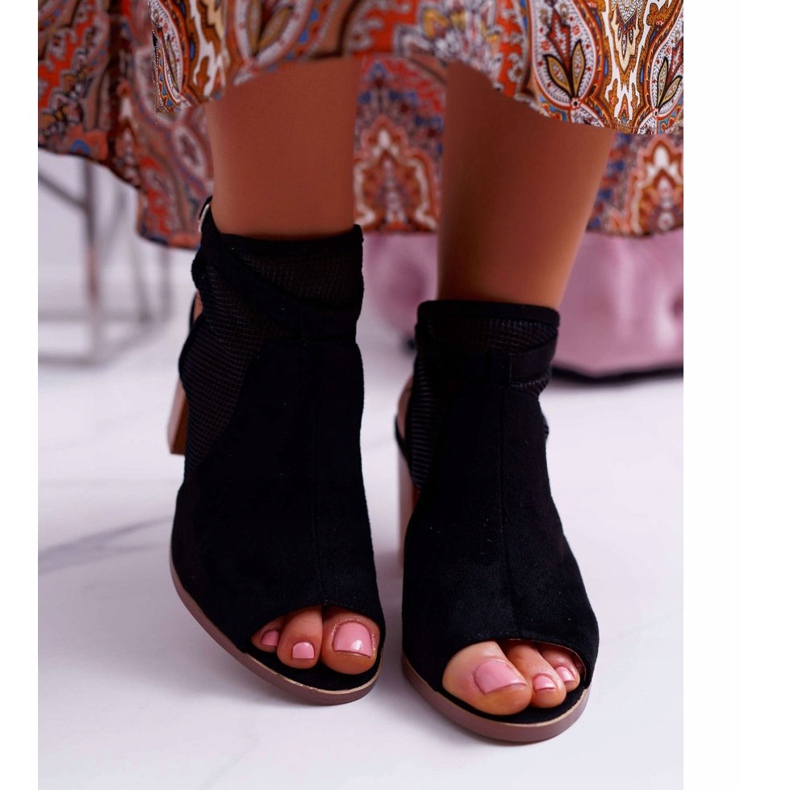 EVE Sandale de damă piele de căprioară negru Thido 2