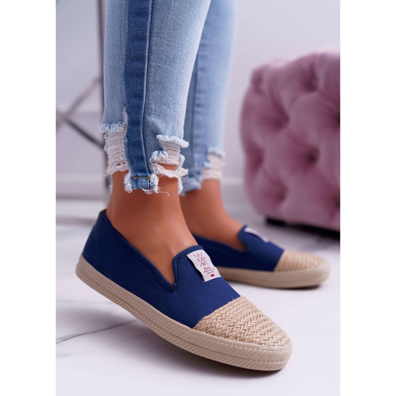 Espadrile pentru femei Cross Jeans Blue Navy DD2R4046 albastru marin 1