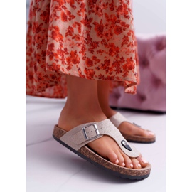 EVE Flip-flops de aur Baisan pentru femei multicolor galben 2