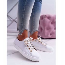 Nicole Adidași din piele pentru femei White Viss alb 1