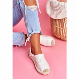 PS1 Espadrile pentru femei Flaure albă 3