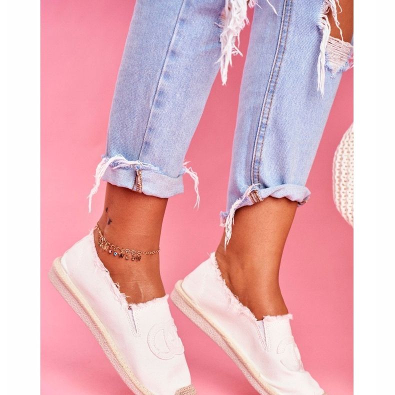 PS1 Espadrile pentru femei Flaure albă 1