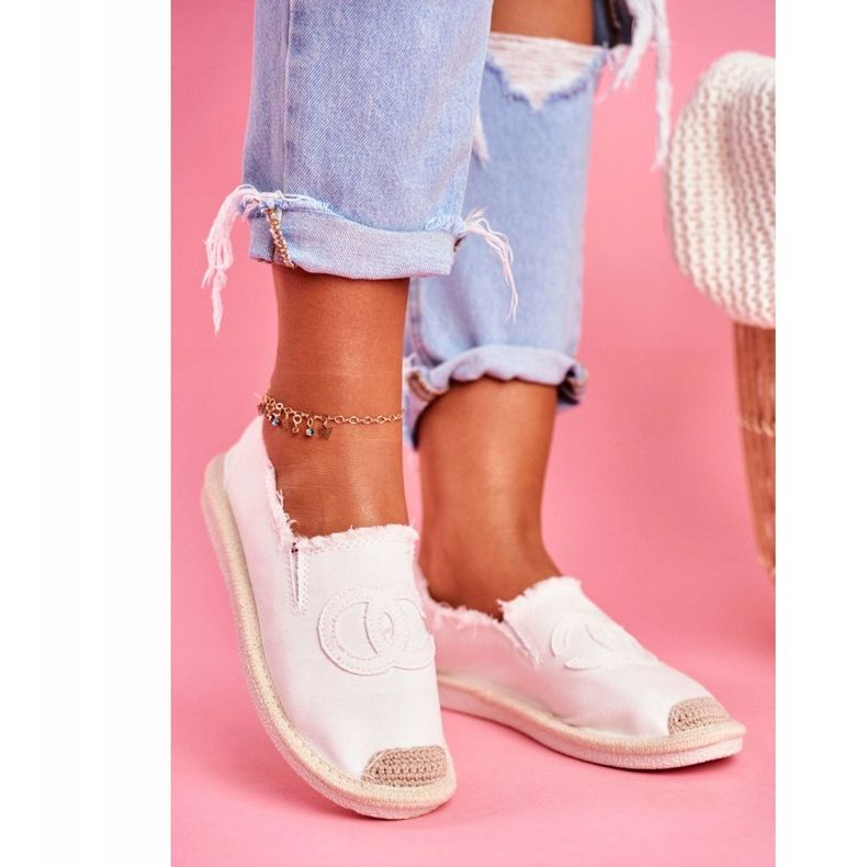 PS1 Espadrile pentru femei Flaure albă 2