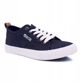 Adidași pentru bărbați Big Star Classic Jeans Blue Navy DD174164 albastru marin 1