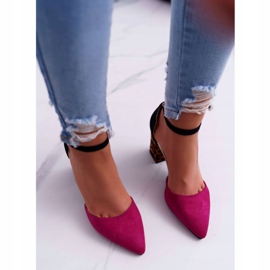 PS1 Pompă de damă pe toc Leopard Fuchsia Ferri maro negru roz multicolor 3