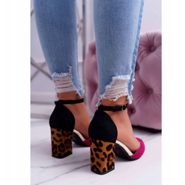 PS1 Pompă de damă pe toc Leopard Fuchsia Ferri maro negru roz multicolor 5