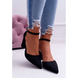 FRBS Pompă de damă pe toc Grette neagră negru 2