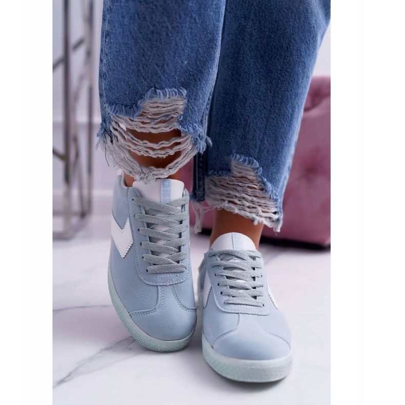 Încălțăminte sport pentru femei Big Star Blue DD274301 albastru 2