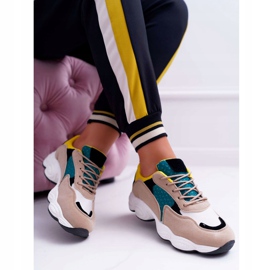 NFR Încălțăminte sport pentru femei Suede Green Yellow Lollipop multicolor verde galben 1