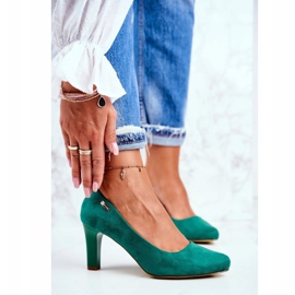 Sandale Sergio Leone pentru femei, din piele de căprioară verde Orsola 1