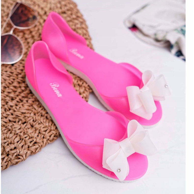 Balerini din cauciuc Meliski Bows Pink Candy roz 1