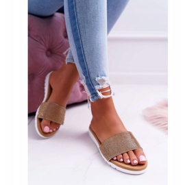 Pantofi cu paiete din aur Lu Boo pentru femei de aur 1