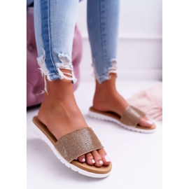 Pantofi cu paiete din aur Lu Boo pentru femei de aur 2