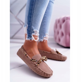 Mocasini de damă Lu Boo Comfortable Beige Plummy bej 1