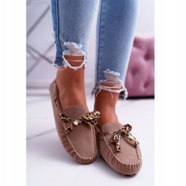 Mocasini de damă Lu Boo Comfortable Beige Plummy bej 2