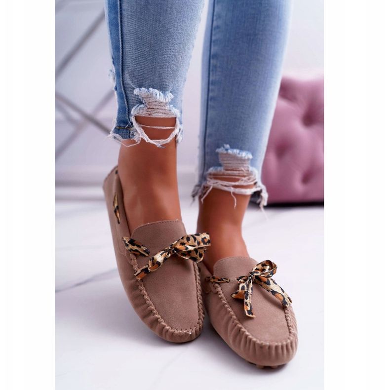 Mocasini de damă Lu Boo Comfortable Beige Plummy bej 2