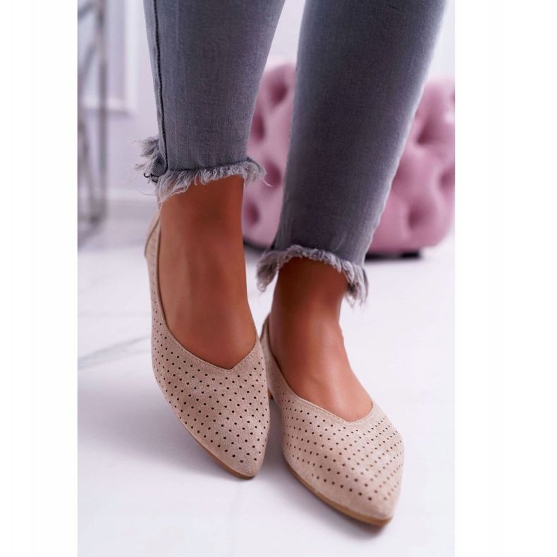 Balerini pentru femei Lu Boo Desert ajurat Desert bej 2 Balerini pentru femei Lu Boo Desert ajurat Desert bej 2