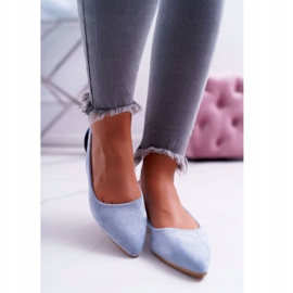 Lu Boo Ballerina In Spitz Blue Suede Better albastru 2