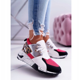 Încălțăminte sport de damă Lu Boo cu model leopard alb Malibu multicolor 1