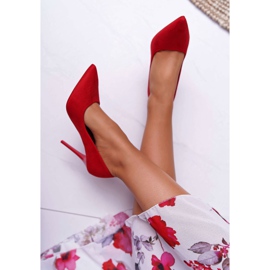 SEA Stiletto Yanna de piele roșie pentru femei roșu 2