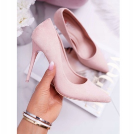 SEA Stiletto Yanna roz de piele de damă 1